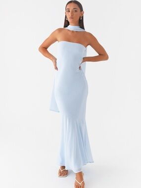 Peppermayo Under the Pagoda Maxi Dress — Blue